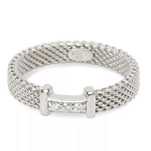 Authentic Tiffany & Co Somerset Diamond Mesh Ring